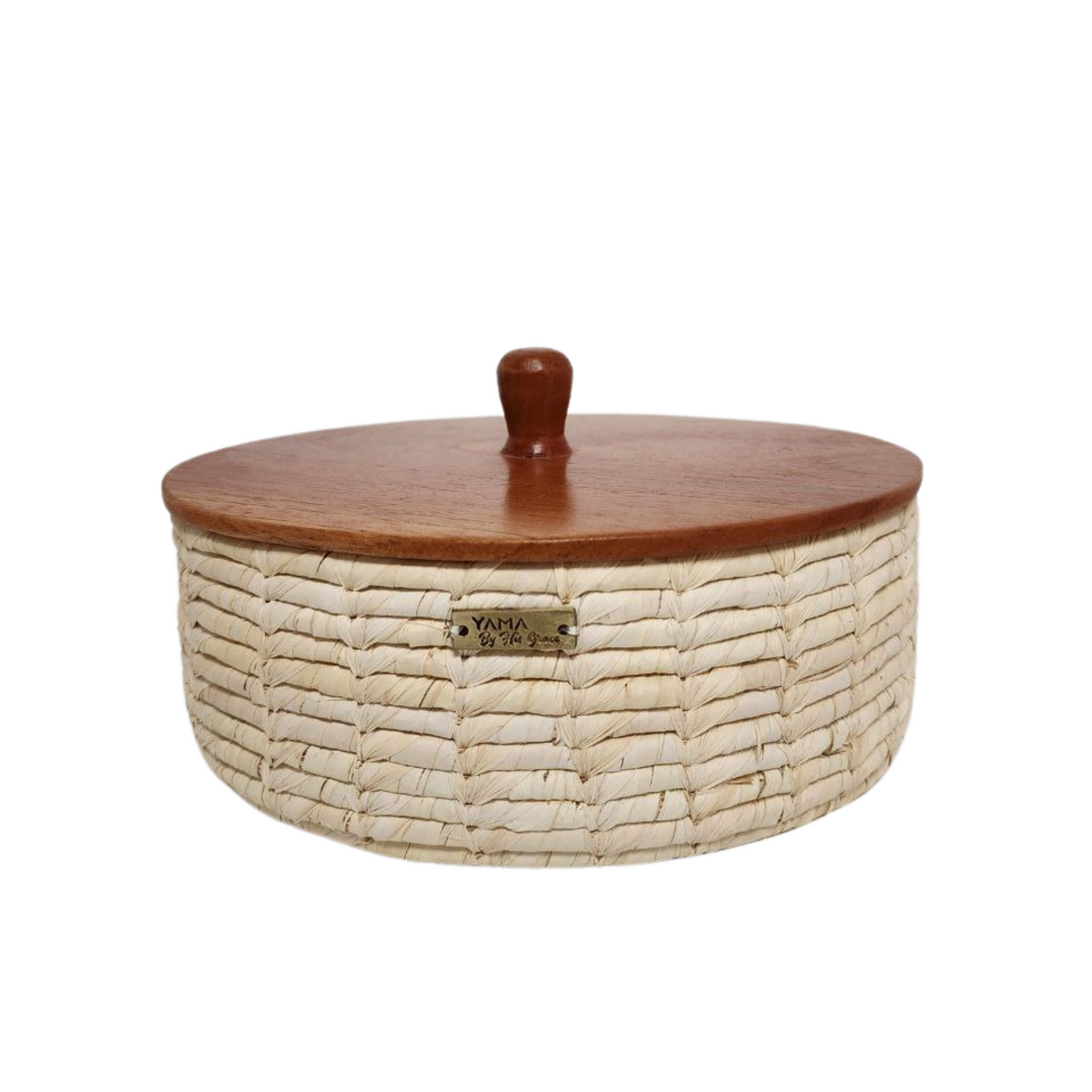 Artisanal Basket with Wood Lead