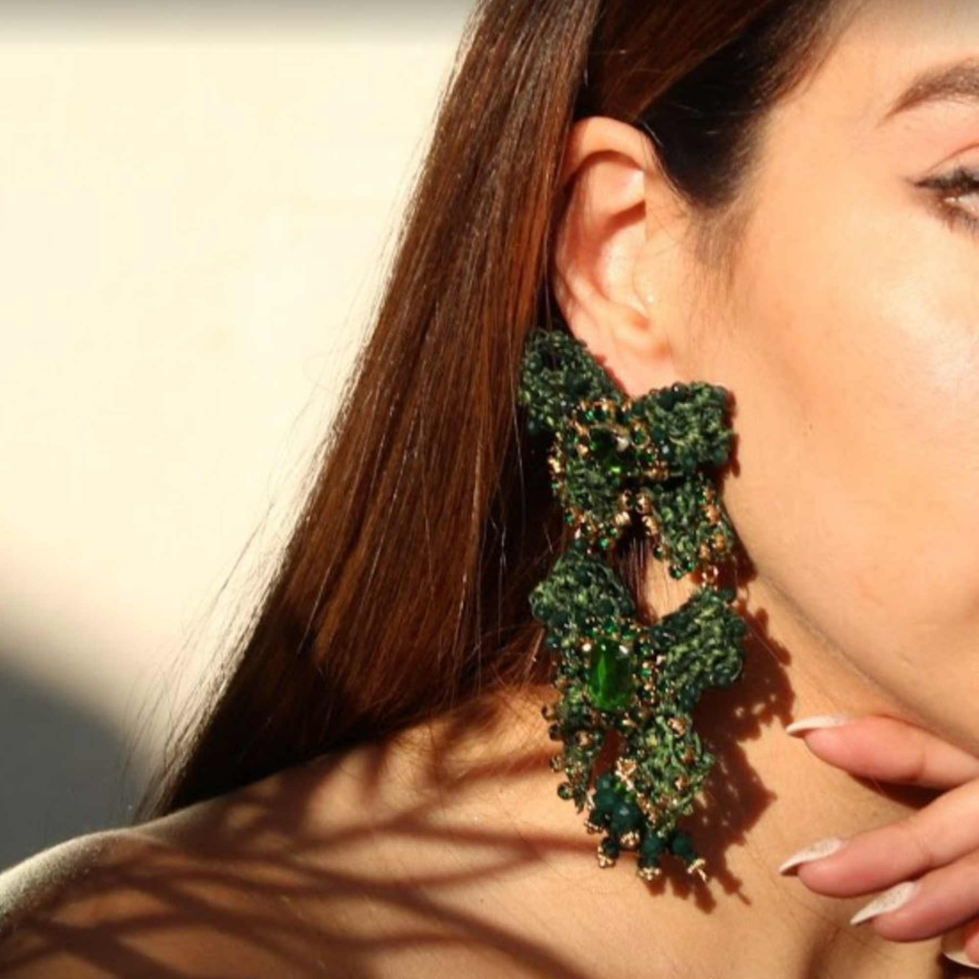 Green Bow Earrings 2