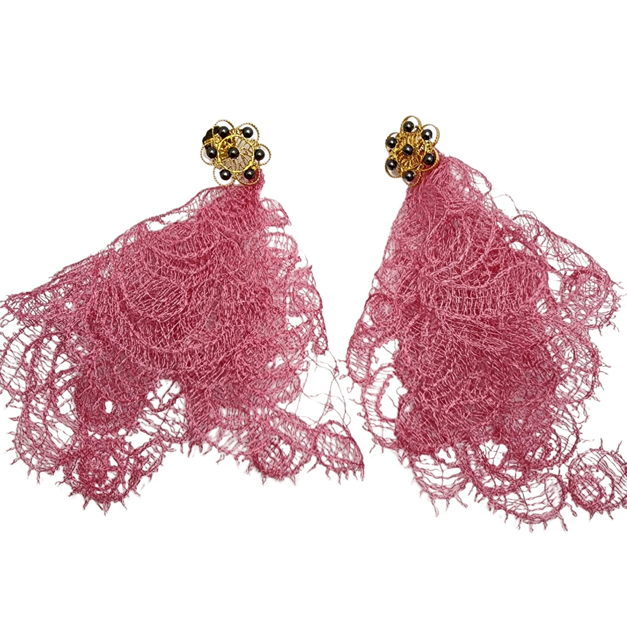 Magic Tulle Earrings Pink