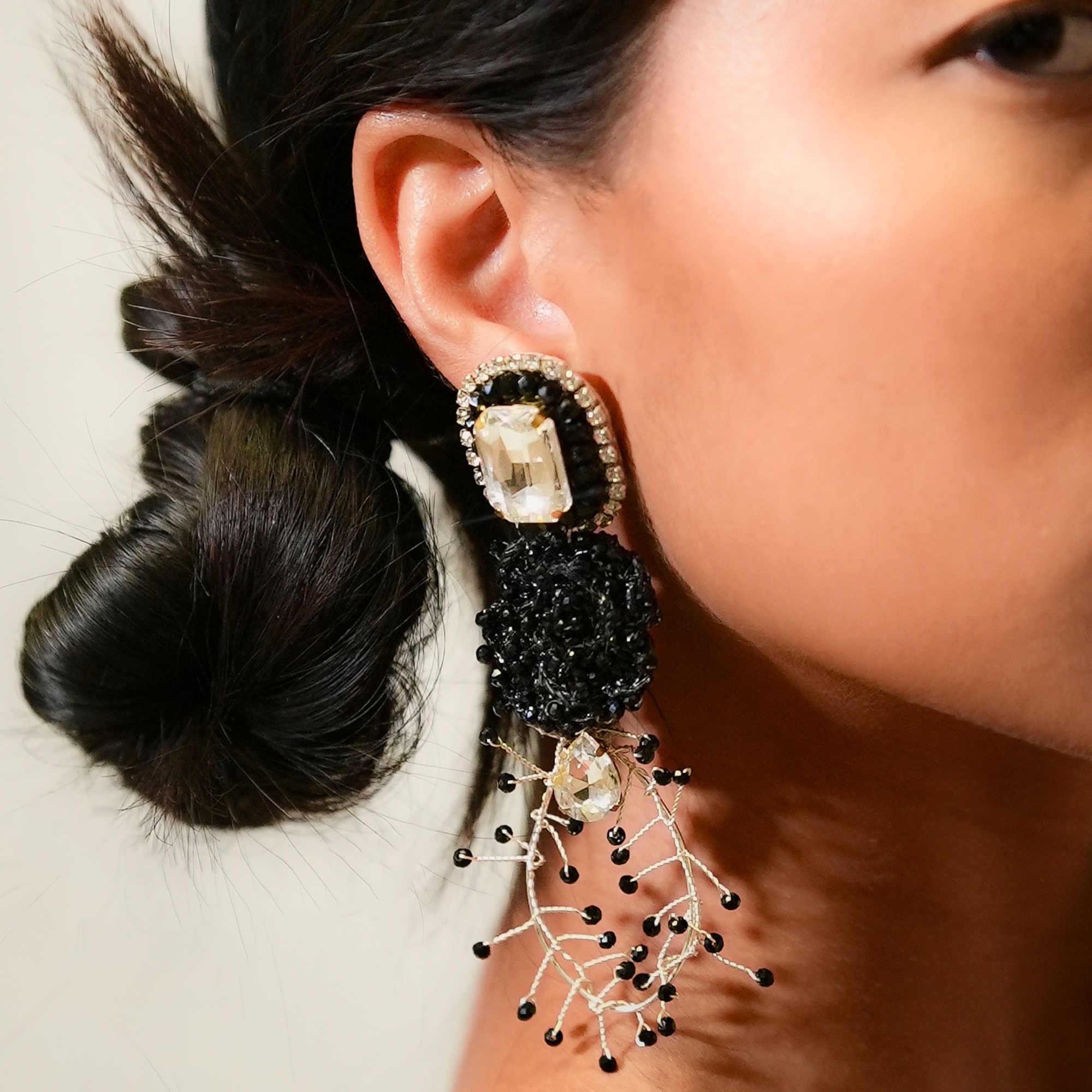 Color Flower Dangling Tassels