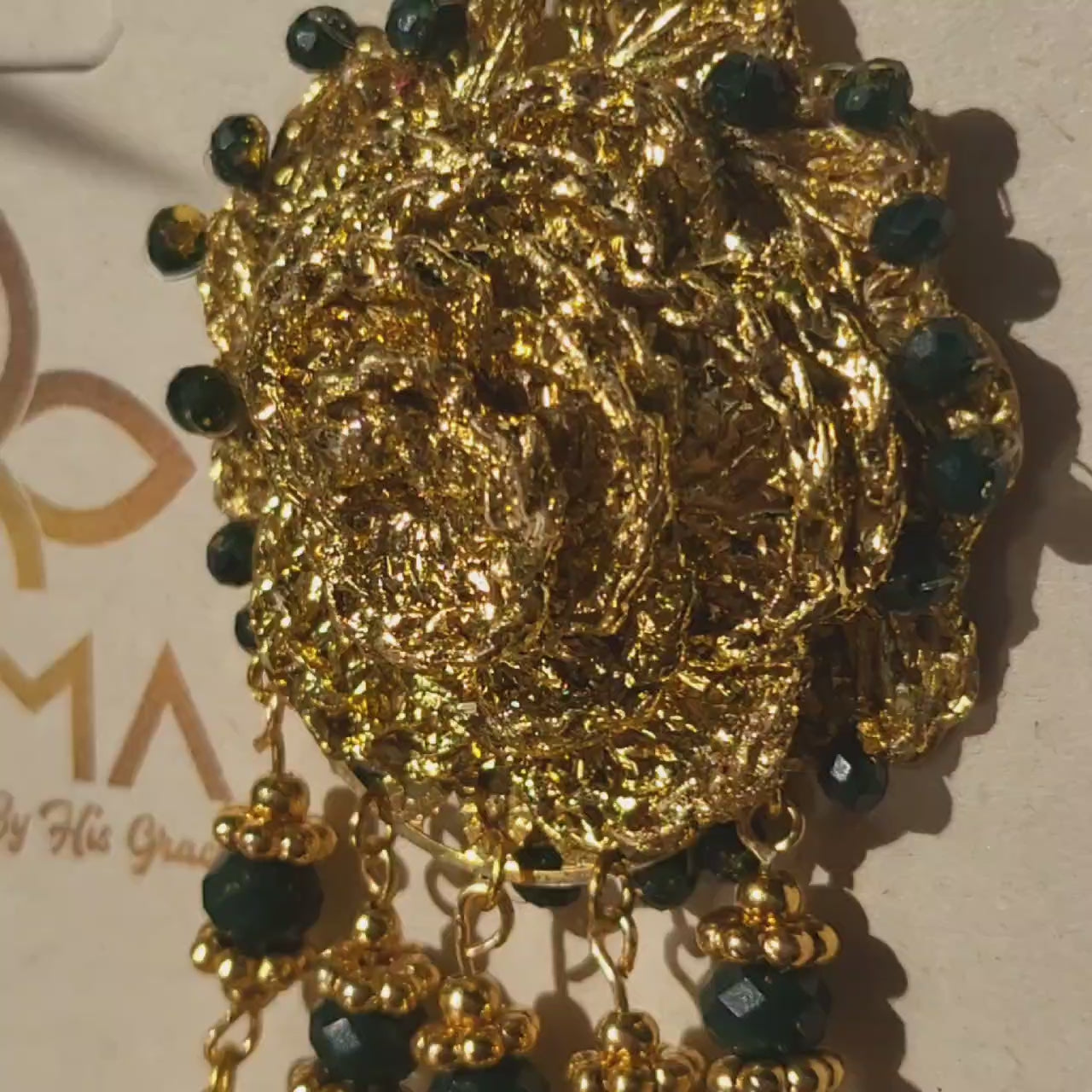 Hope Flower Green Earrings