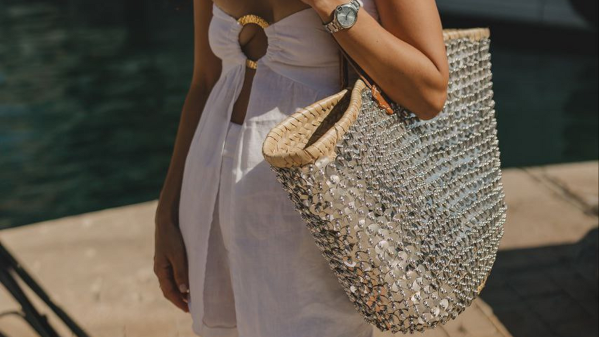 Silver Lentejueón Bag