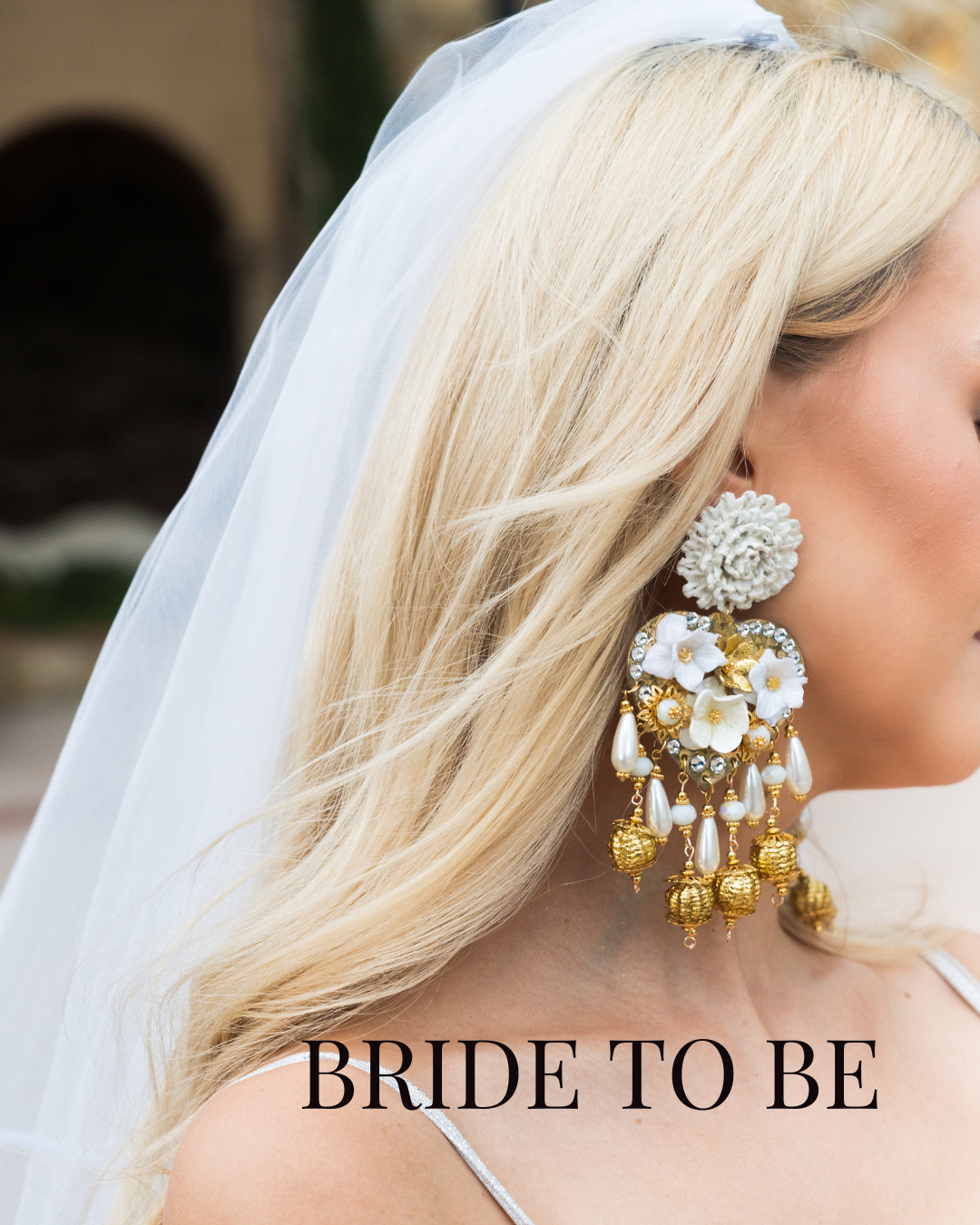 Heart Shaped Bride Earring