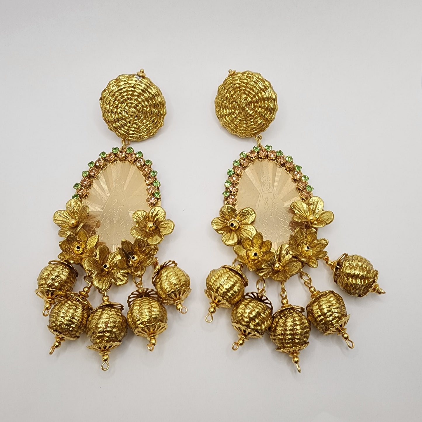 Gold Virgin Mary Earring