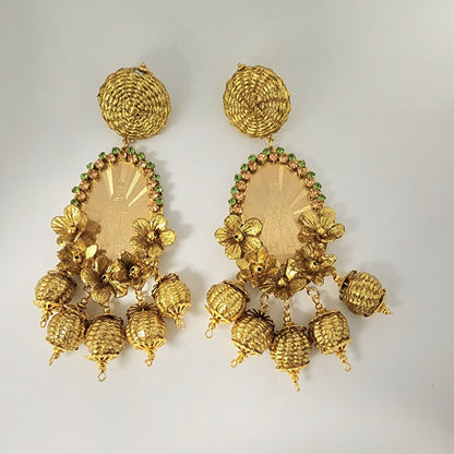 Gold Virgin Mary Earring