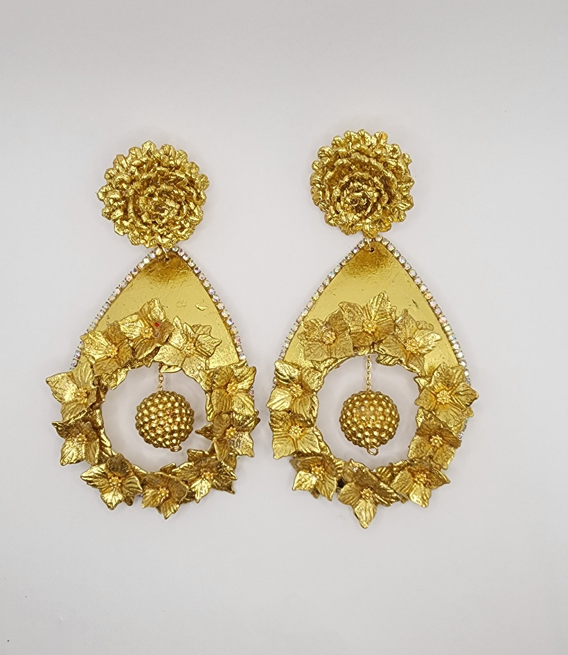 Gold Flower Earring
