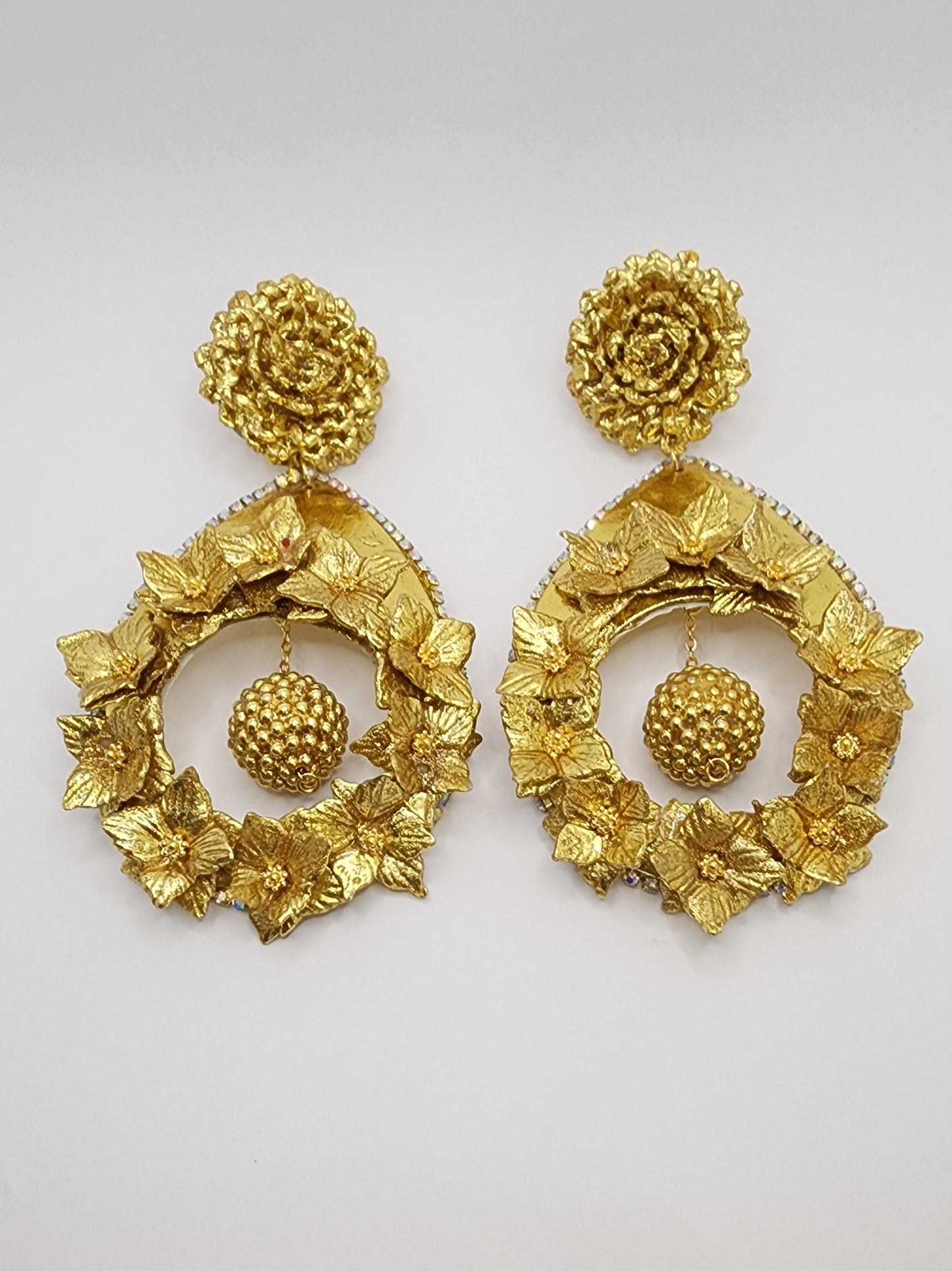 Gold Flower Earring