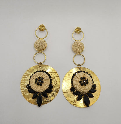 Gold Waterfall Circle Earring