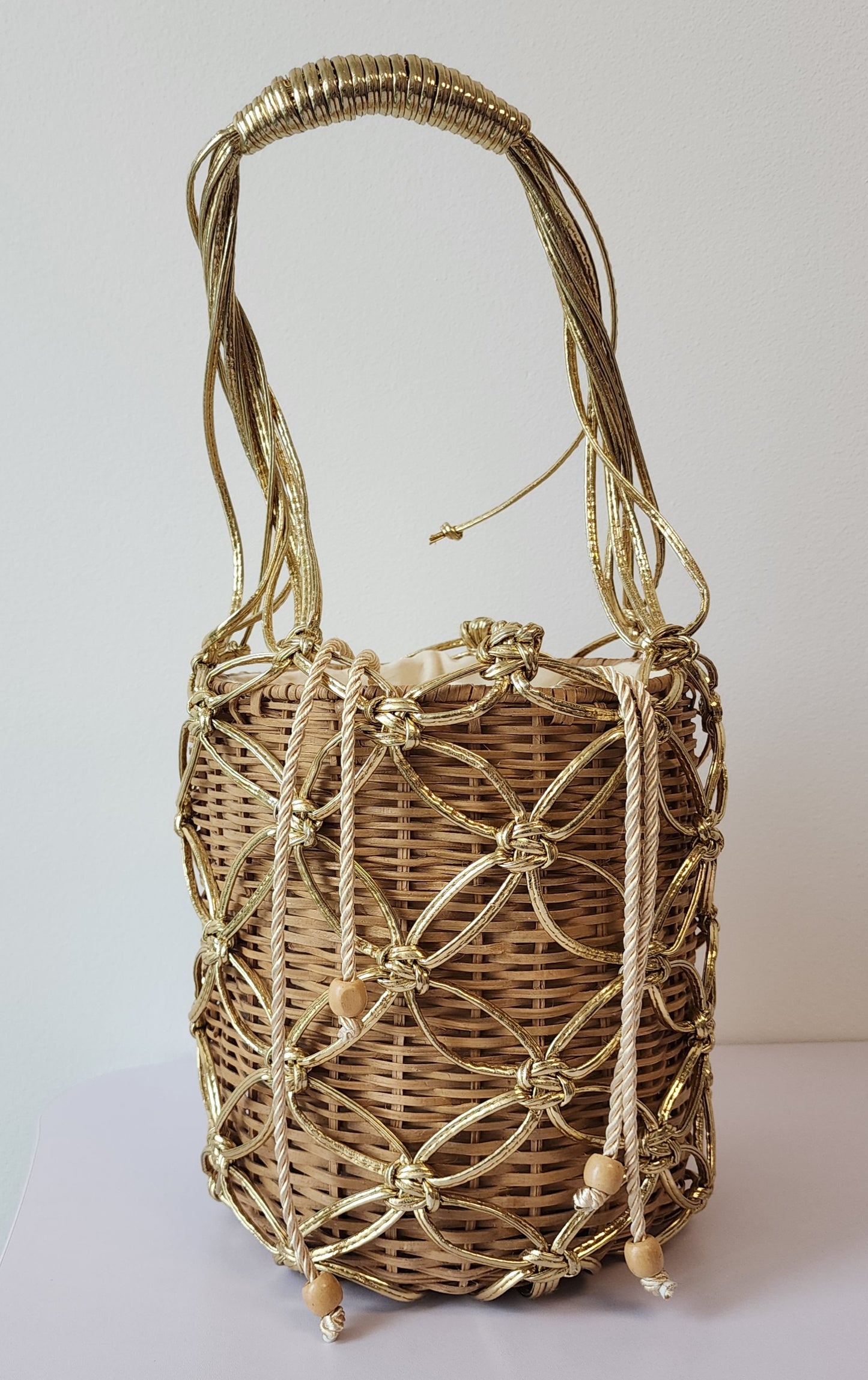 Cono & Macrame Gold Bag