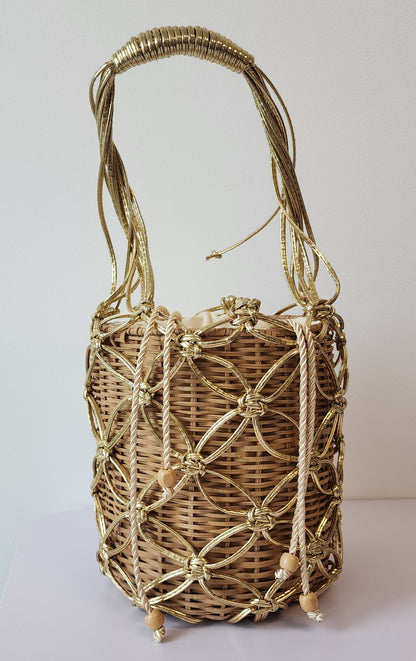 Cono & Macrame Gold Bag