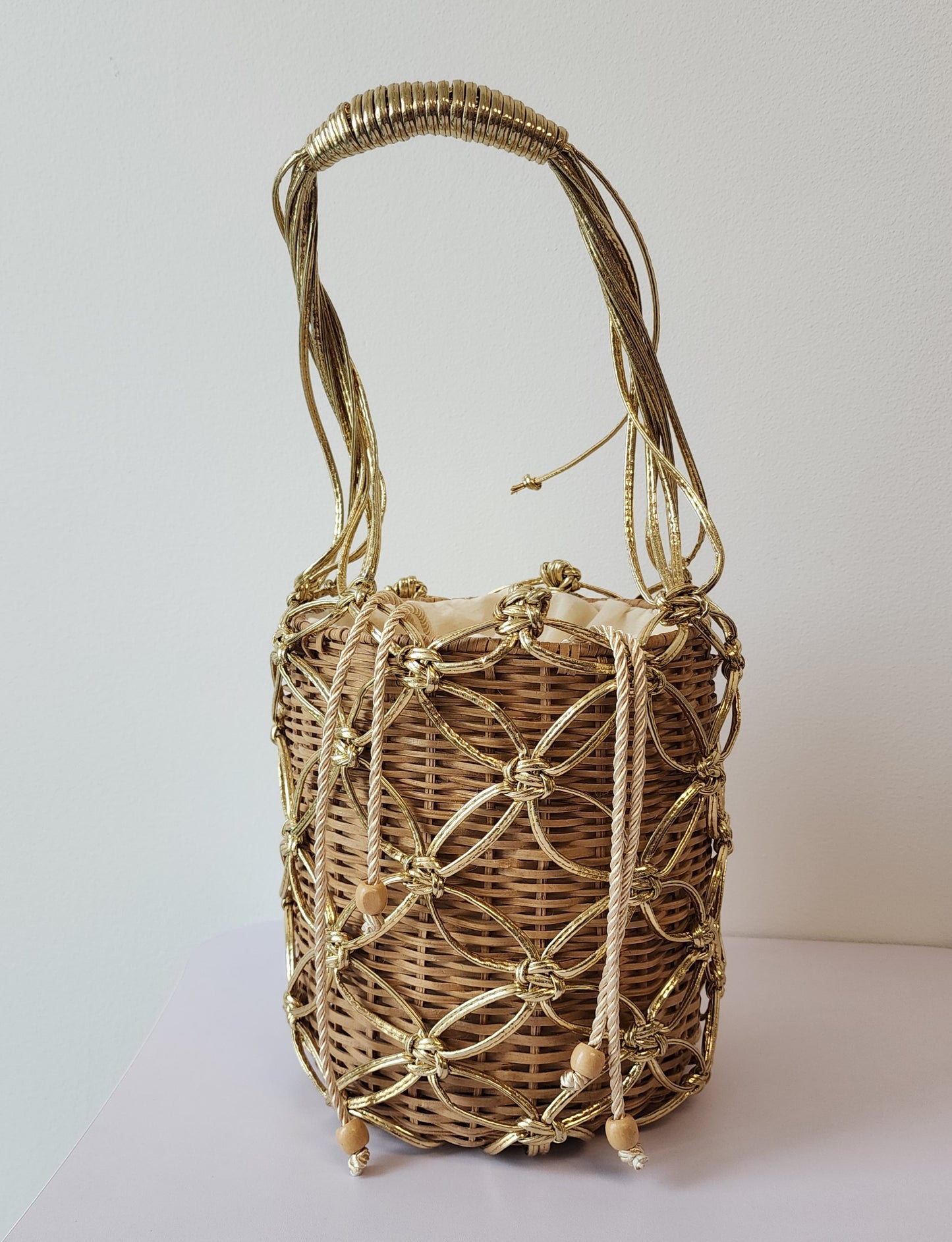 Cono & Macrame Gold Bag