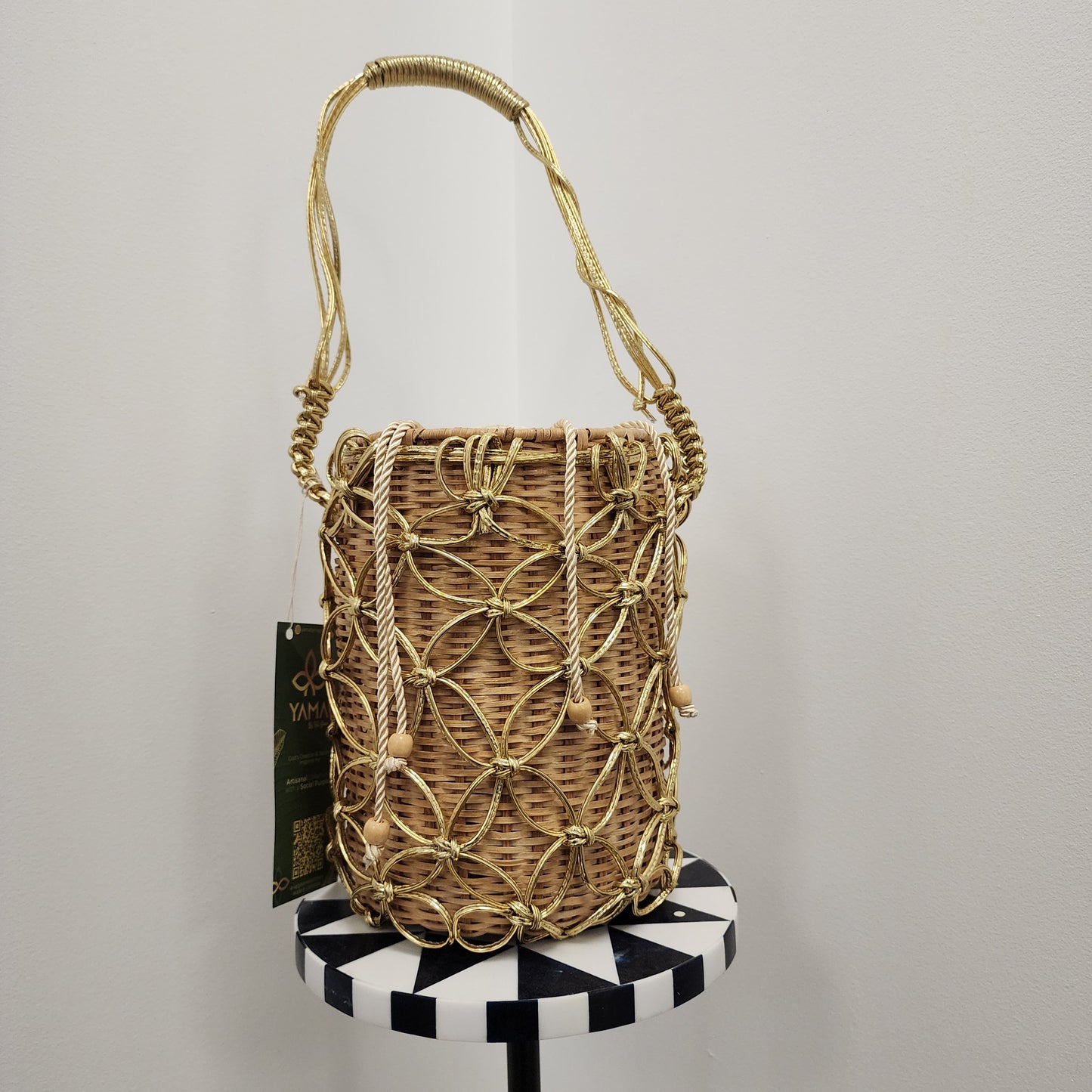 Cono & Macrame Gold Bag