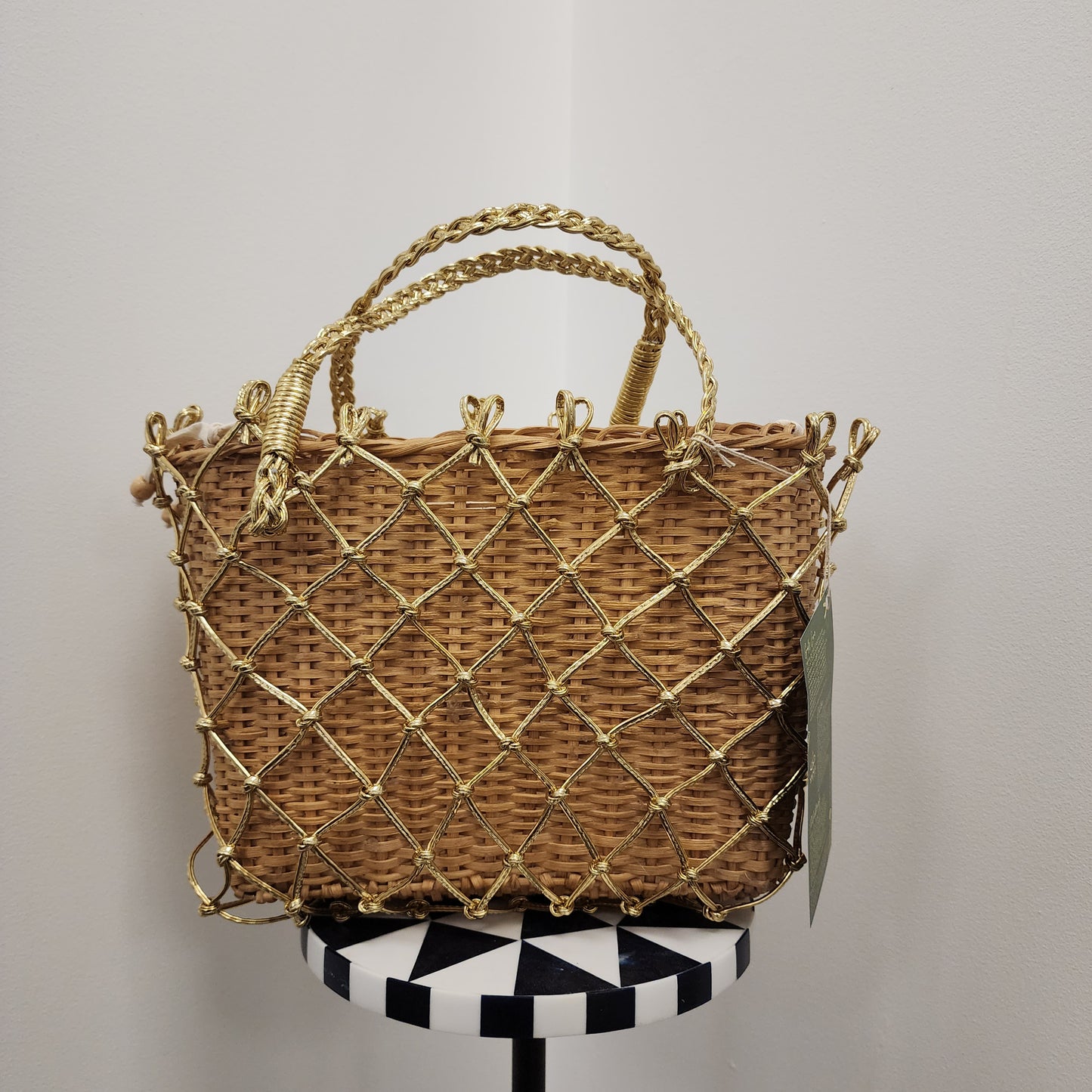 Gold Macrame Bag