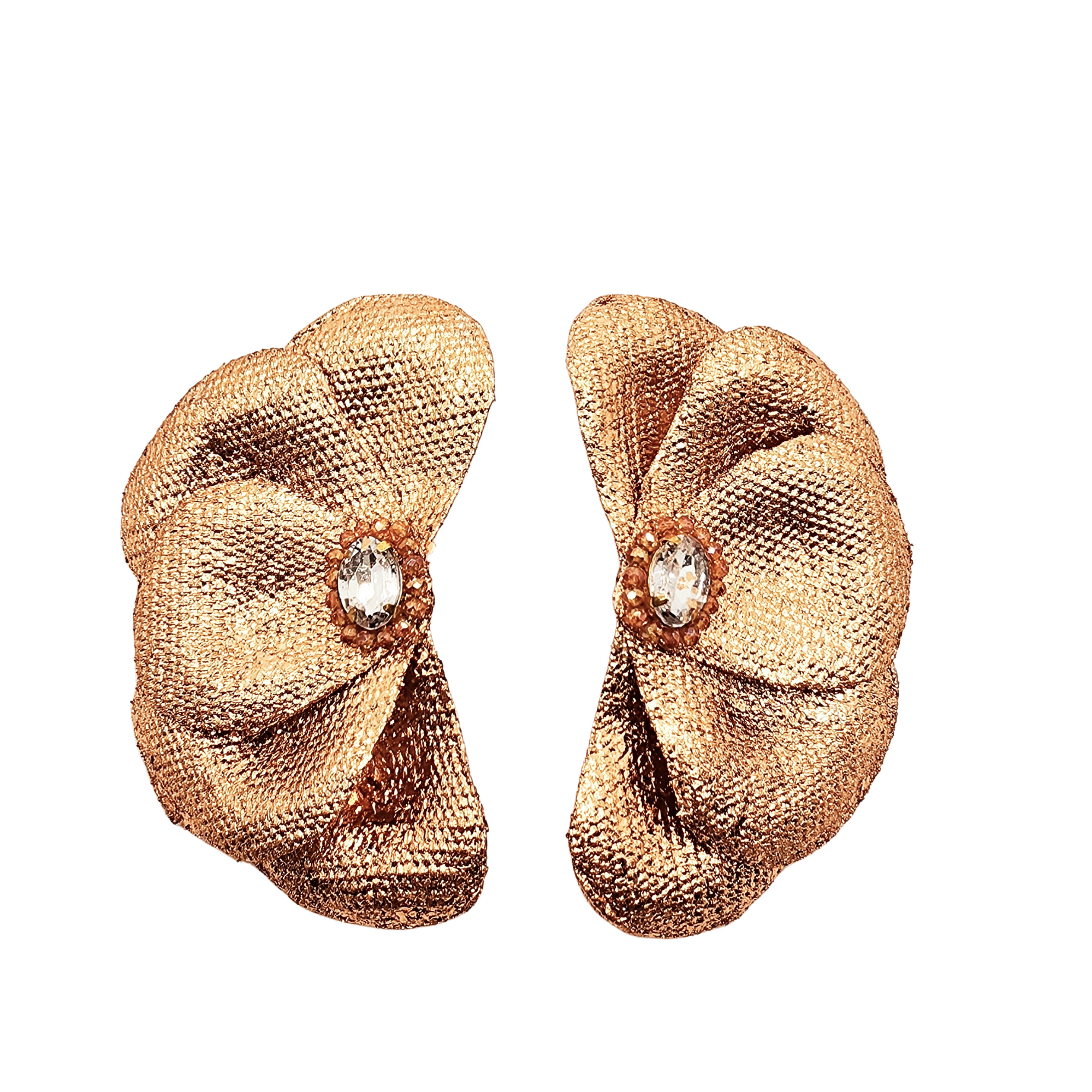 Big Petal Earrings Rose Gold