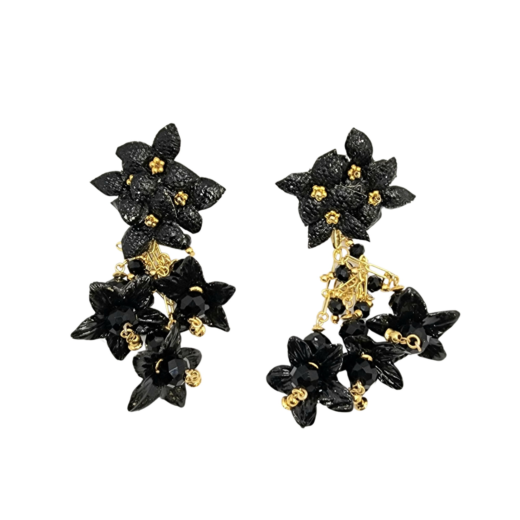 Black Orchid Earrings
