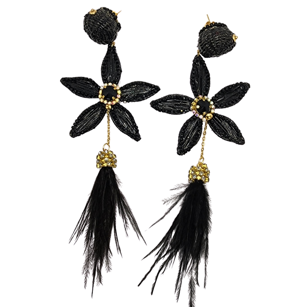 Black Star-Shaped Earrings