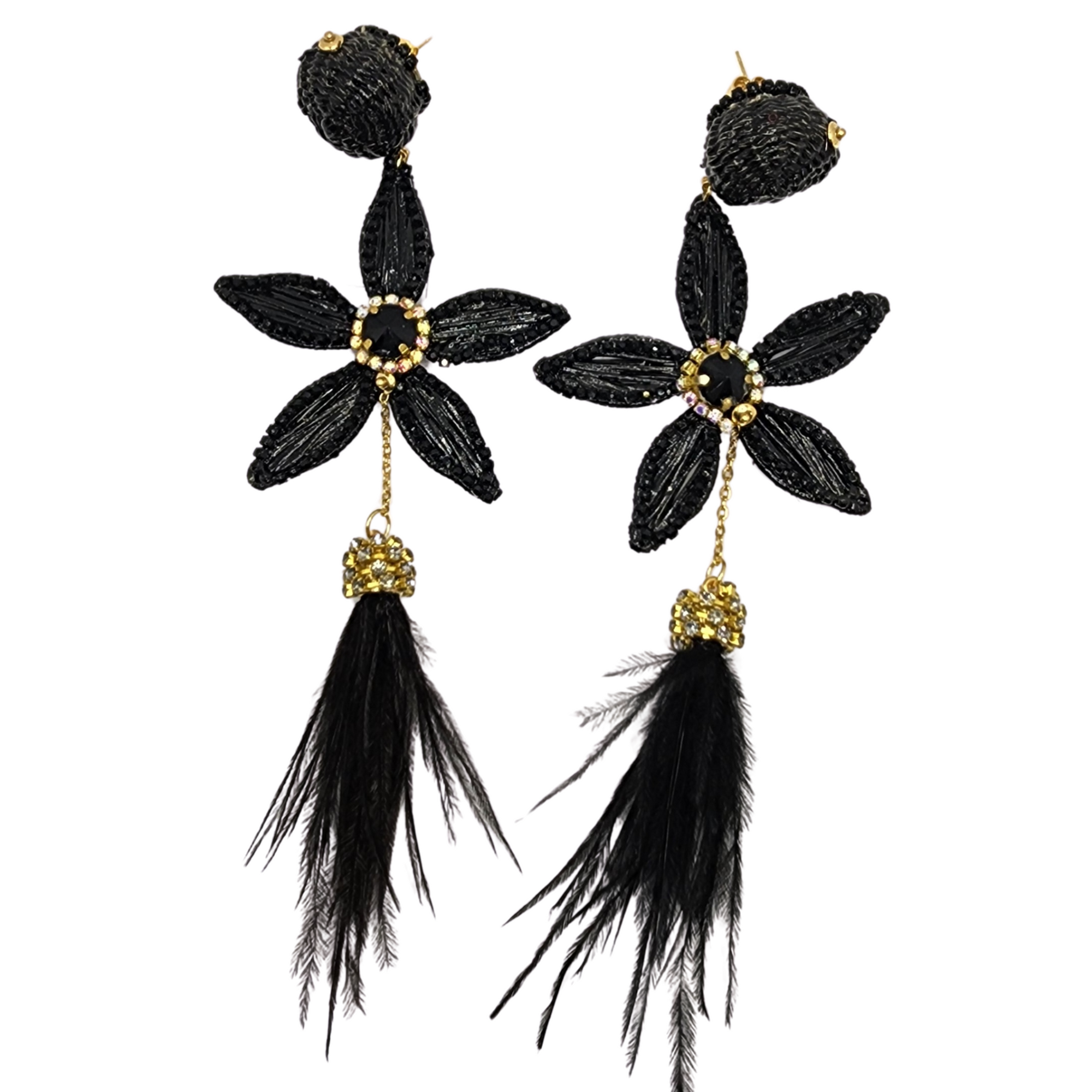 Black Star-Shaped Earrings