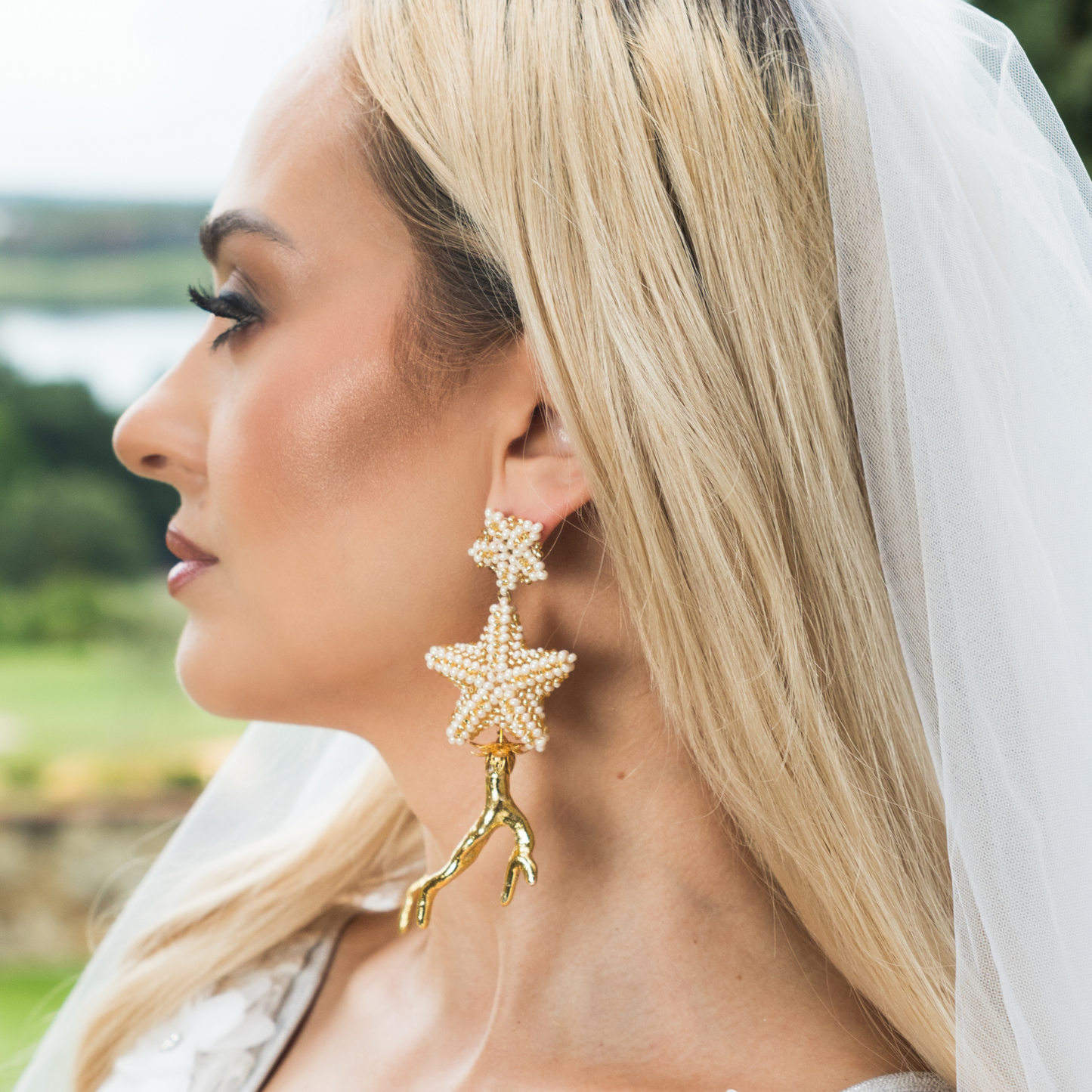 Bridal Star Earrings