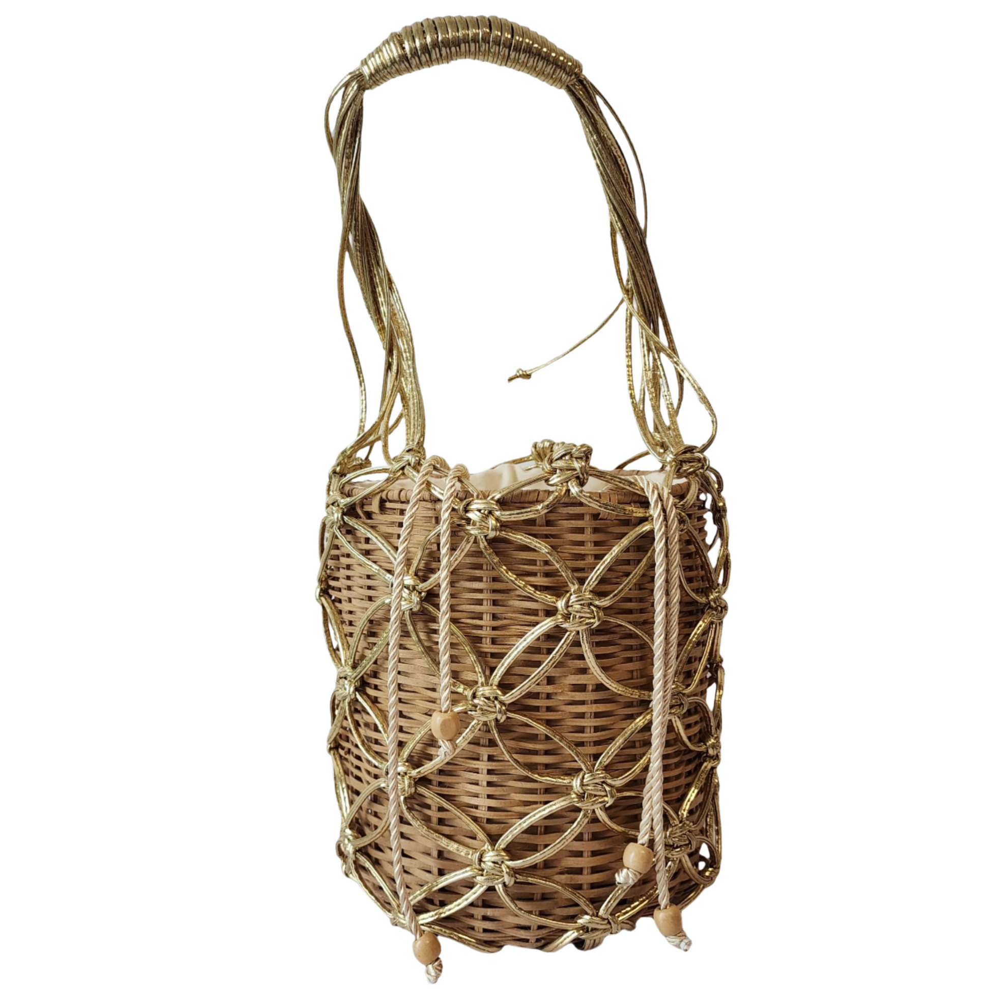 Cono & Macrame Gold Bag