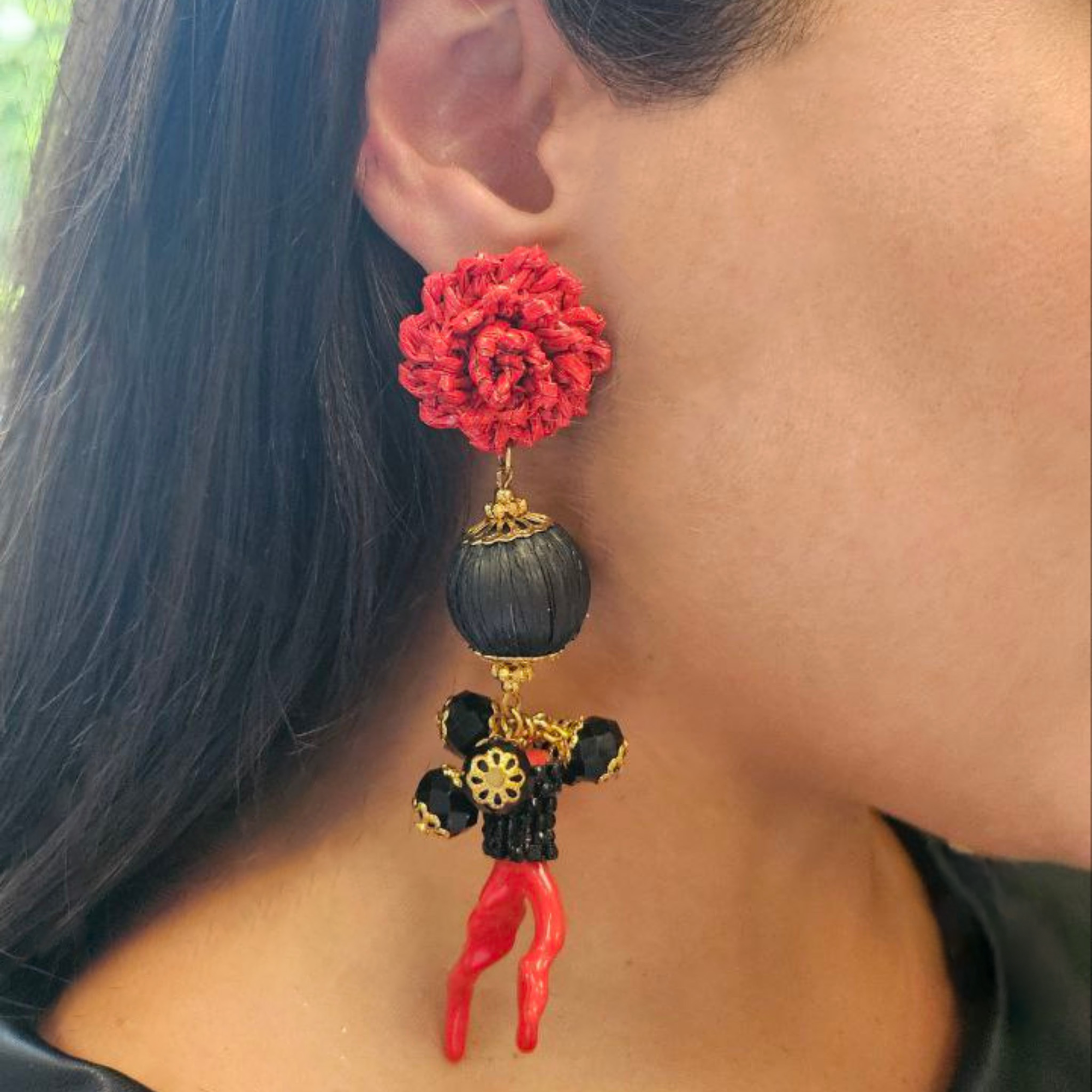 Coral Earrings