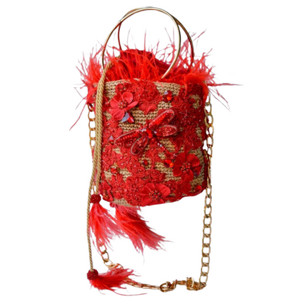 Feather Red Bag