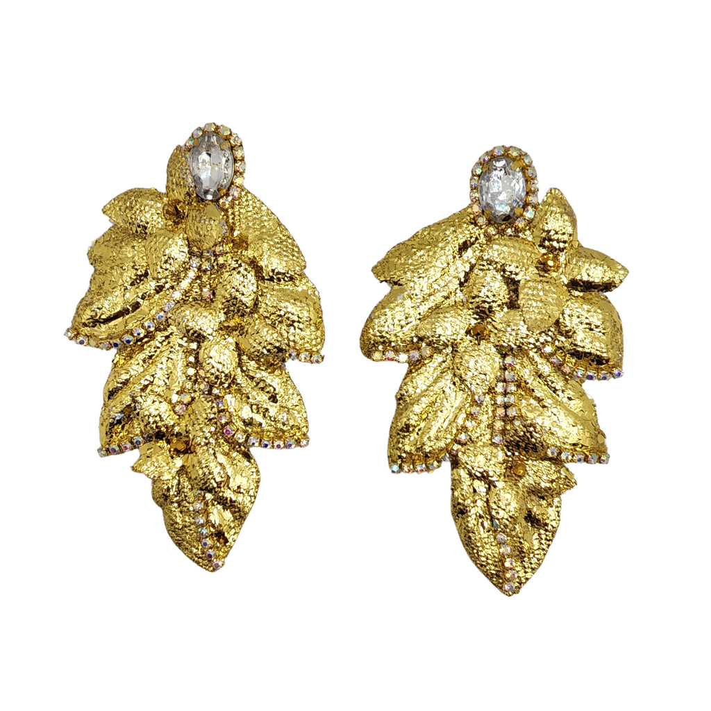 Gold Luxe Leaf Earrings