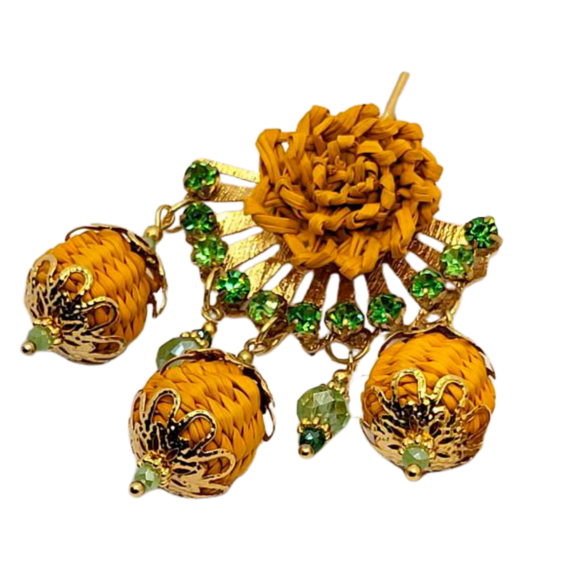 Golden Bloom Drop Earring