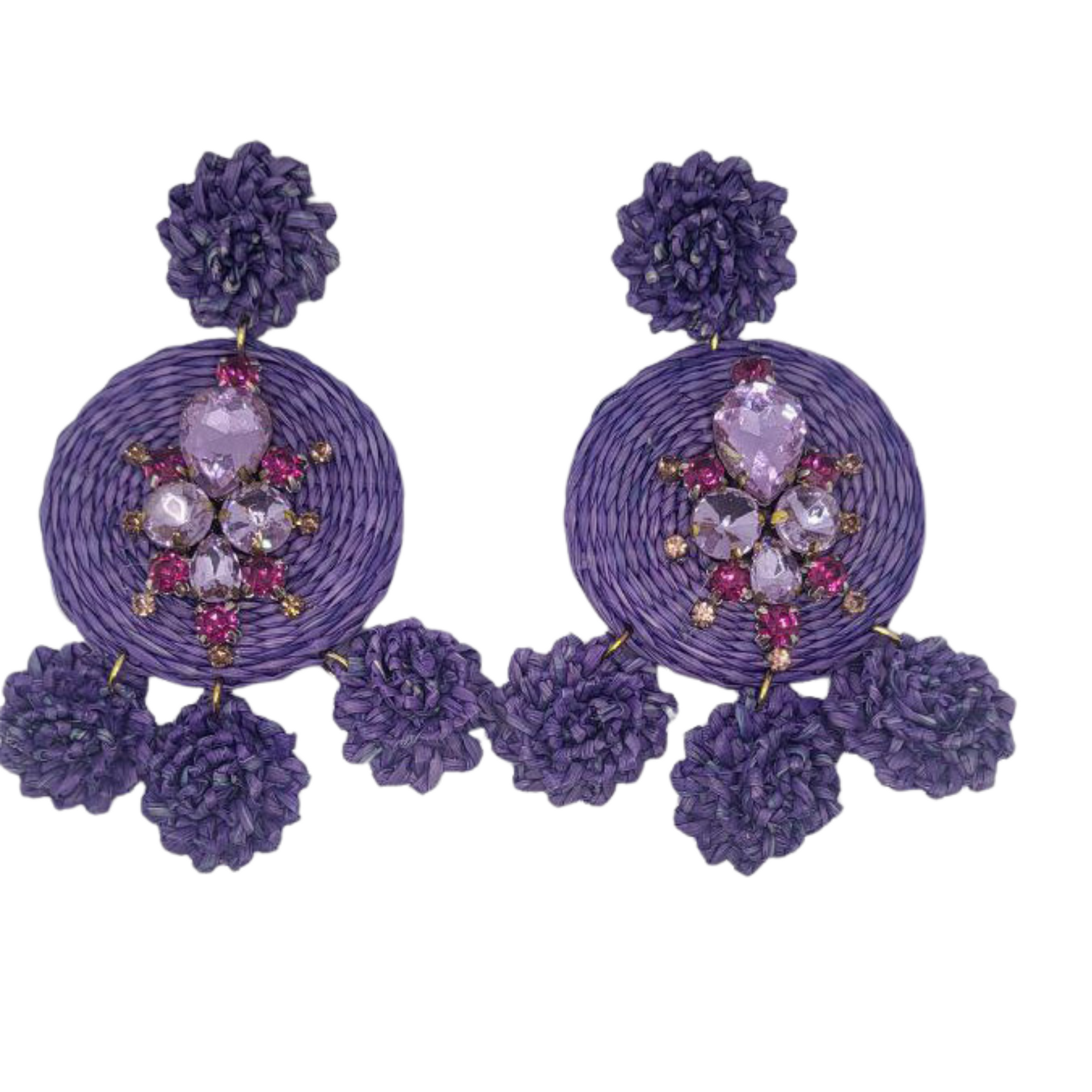 Lavender Round Earrings