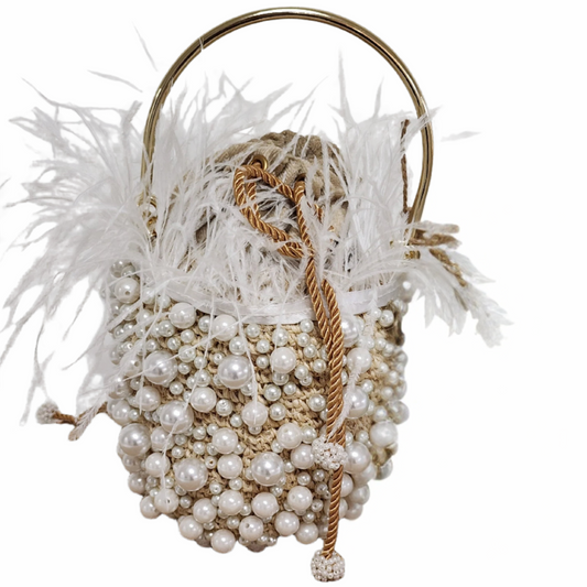 Minaudiére White Pearls