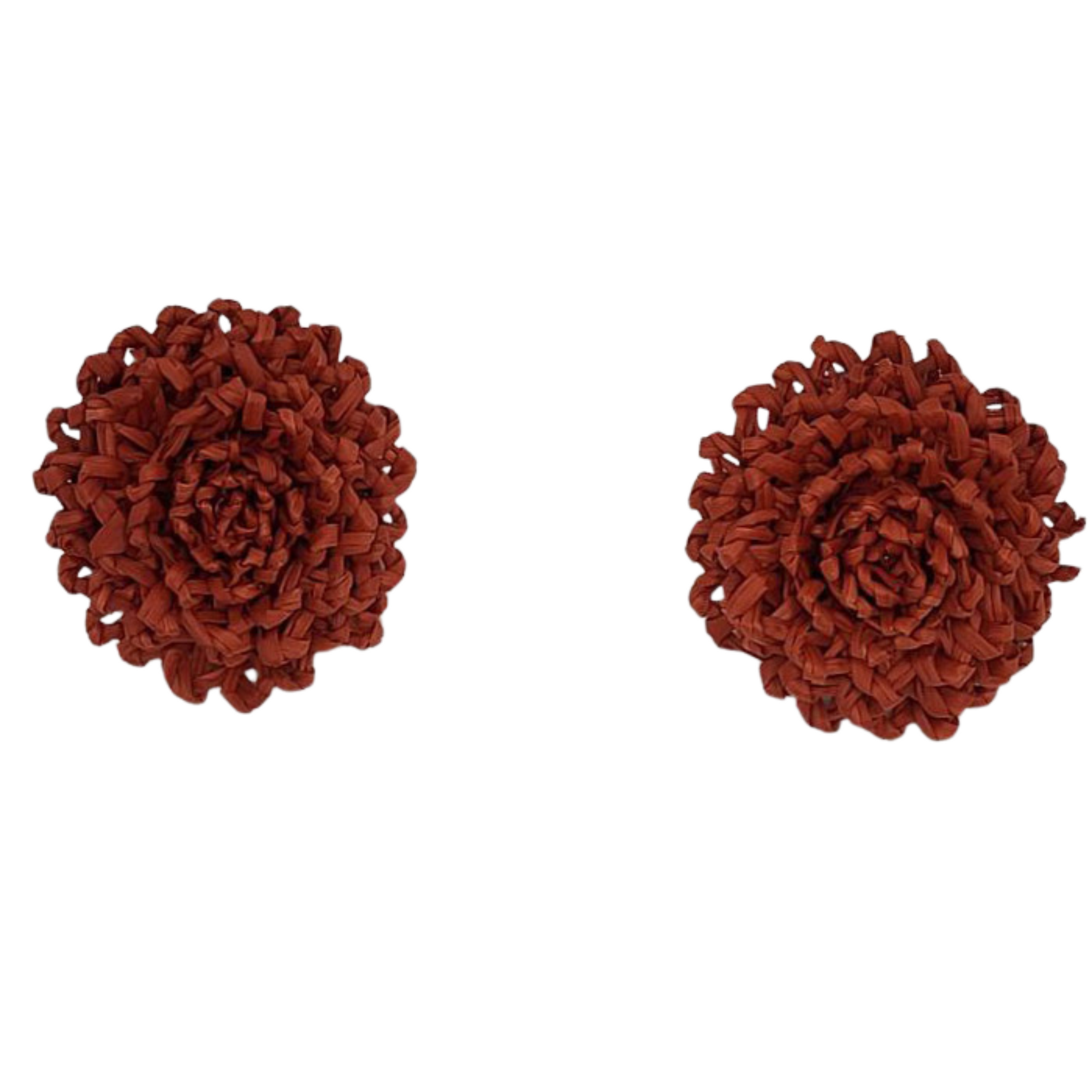 Red Flower Cluster Earrings