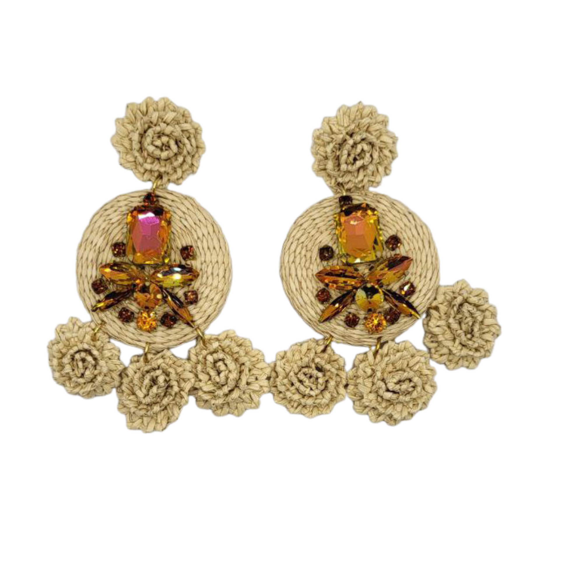Tangerine Round Earrings