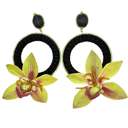 Tropical Orchid Earrings