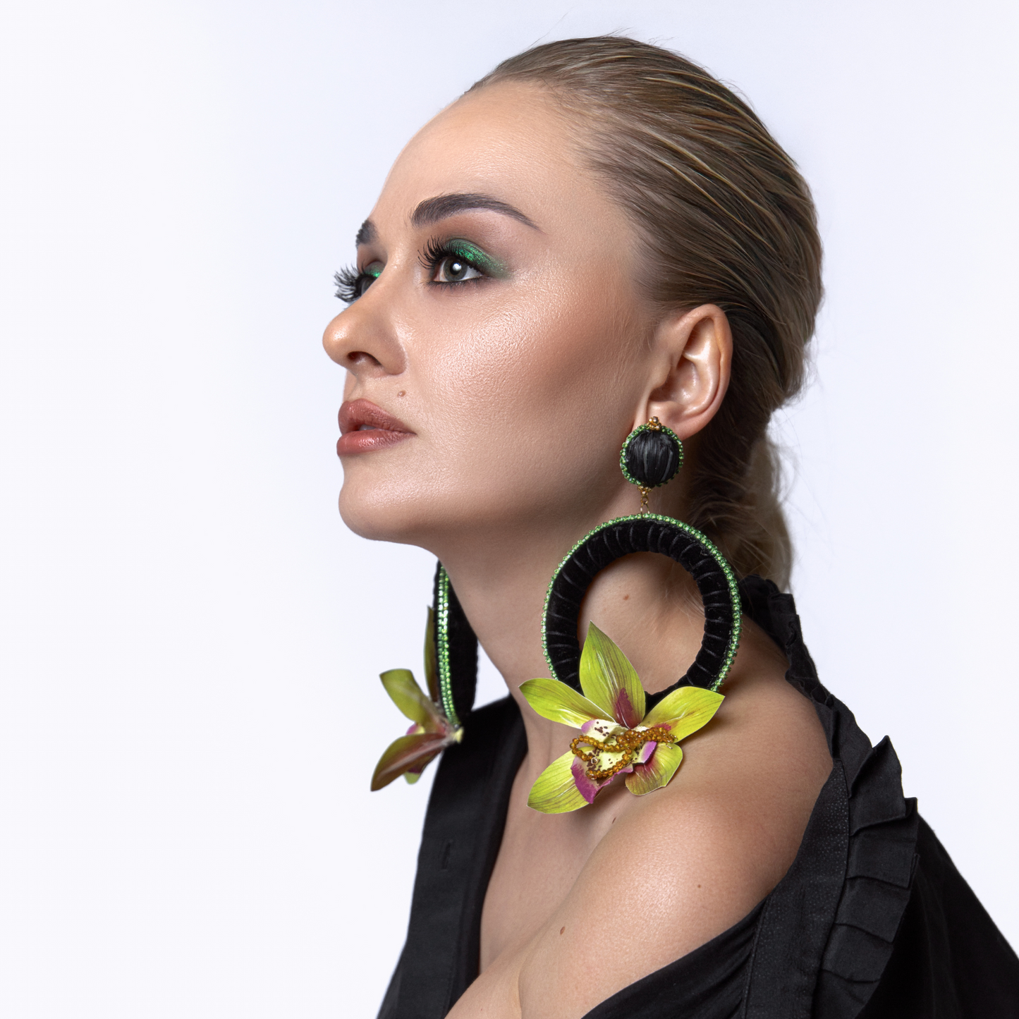 Tropical Orchid Earrings 2