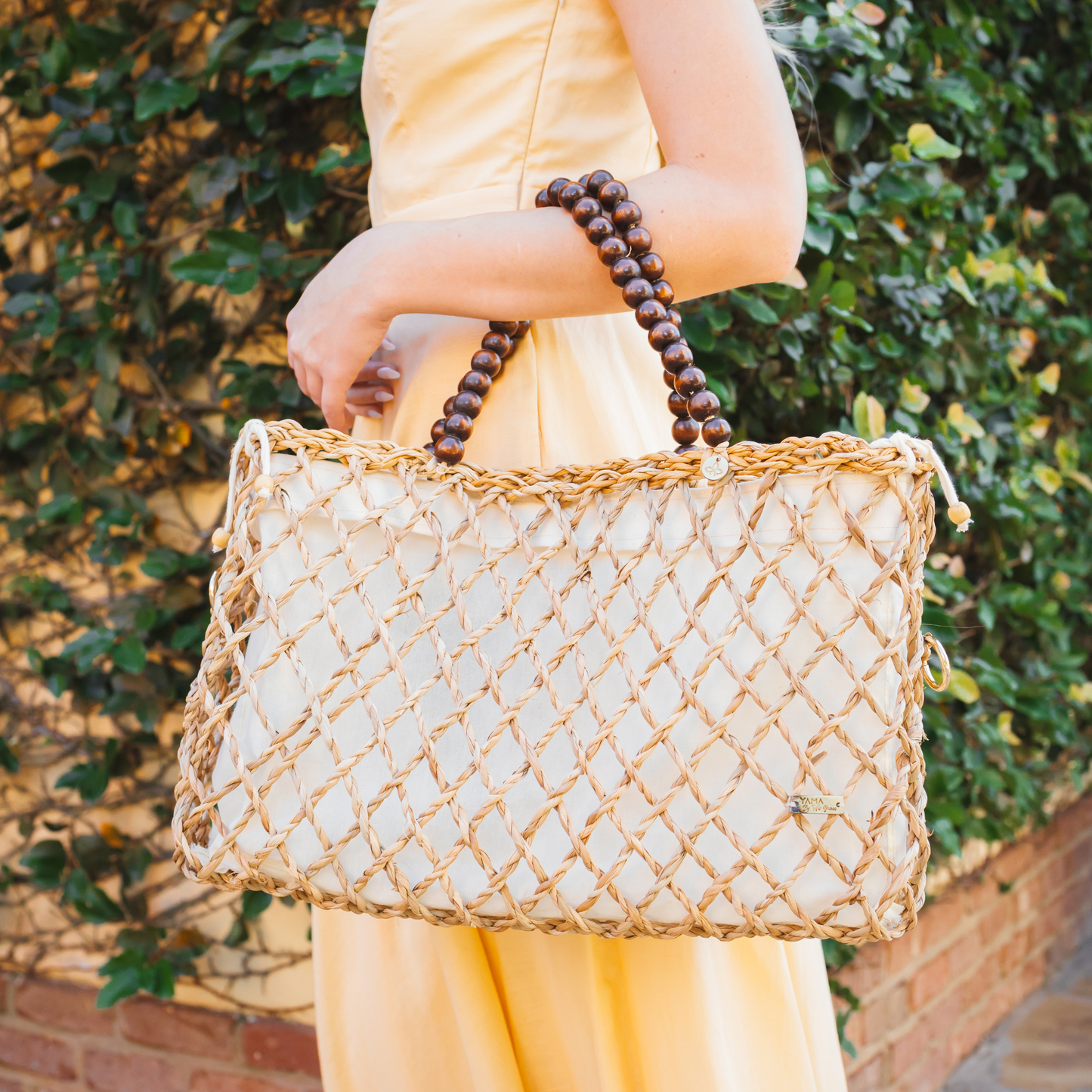 Natural Woven Tote Bag