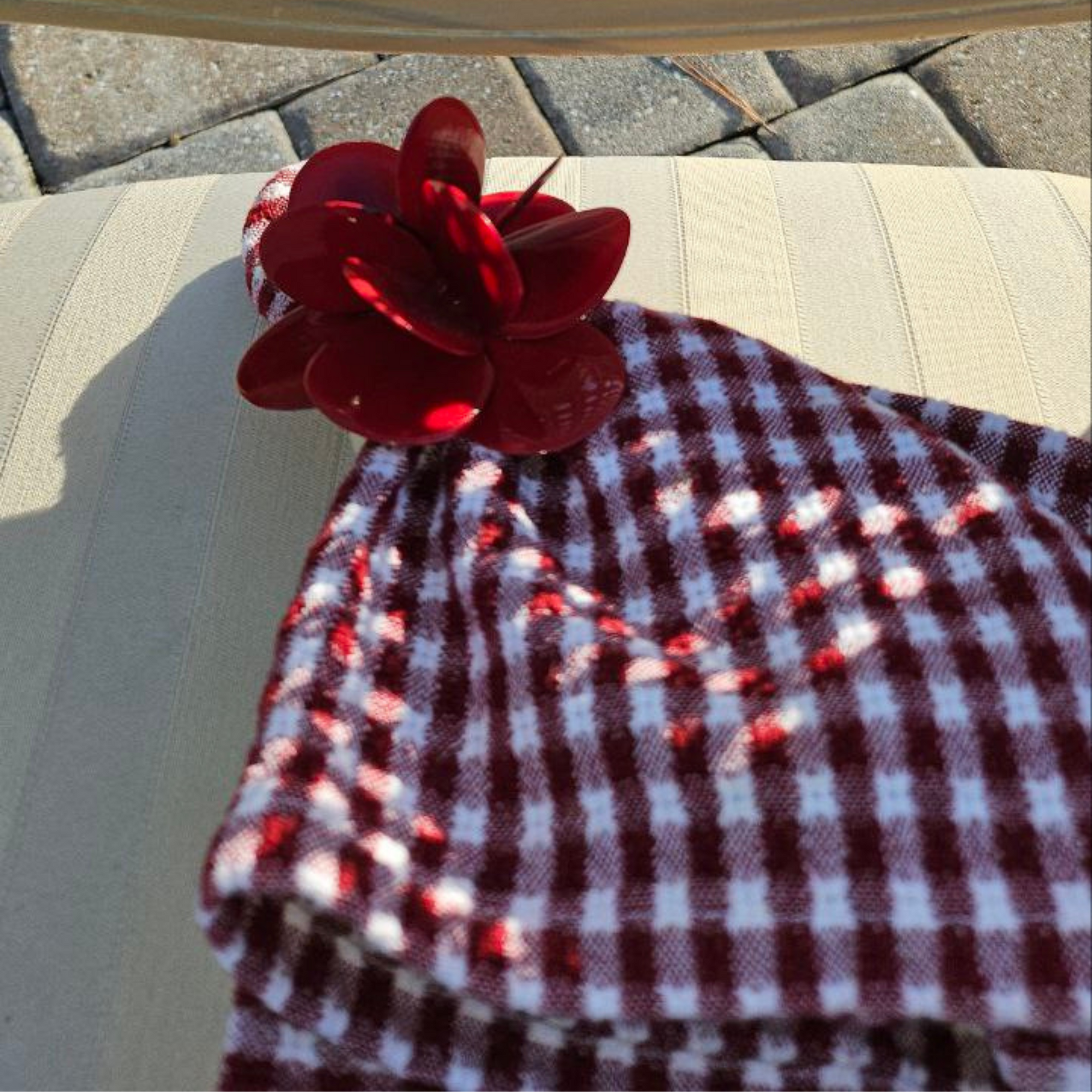 Scarlet Petal Napkin Ring