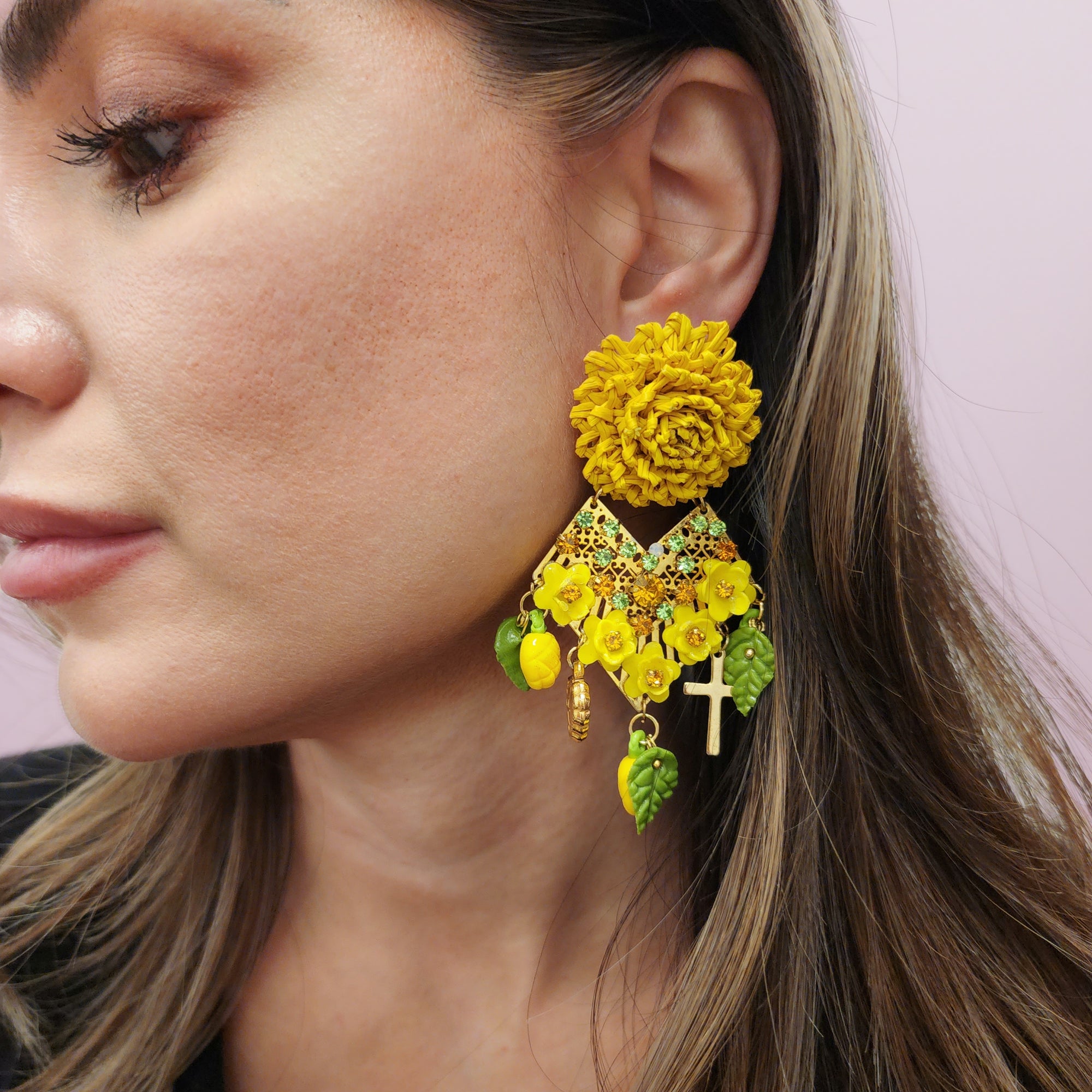 Yellow Blossom Earrings