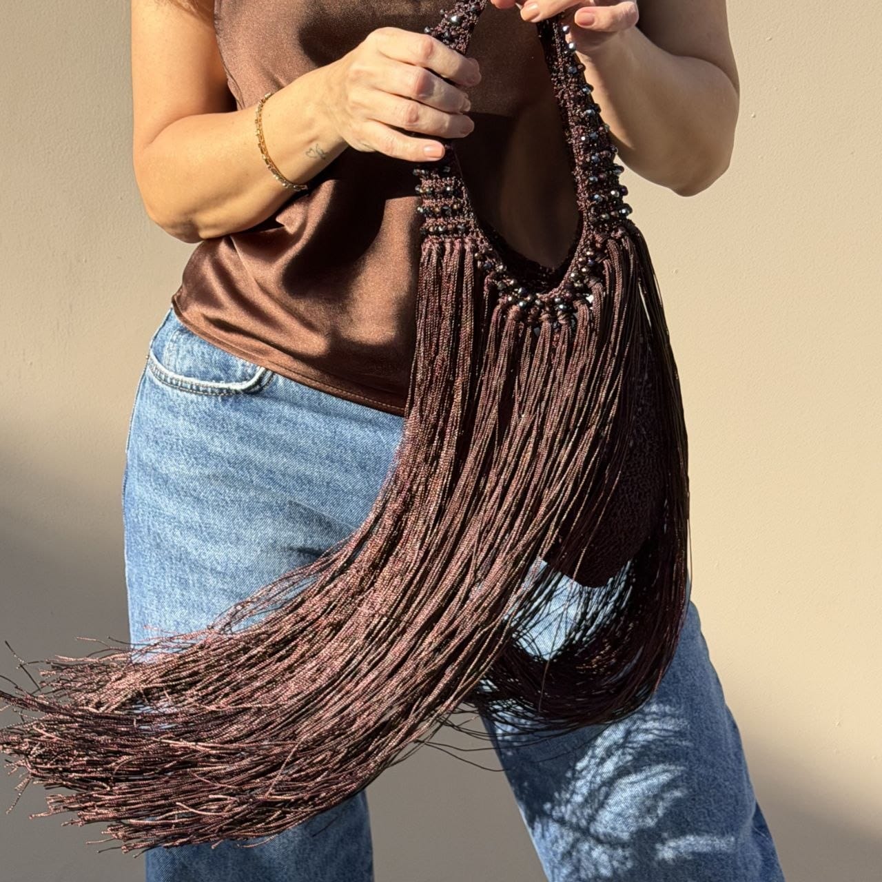 The Cascade Fringe Bag Luxury Handmade Statement Hand Bag