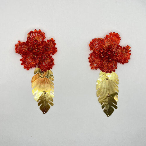 Red and Gold Leaves Pendants